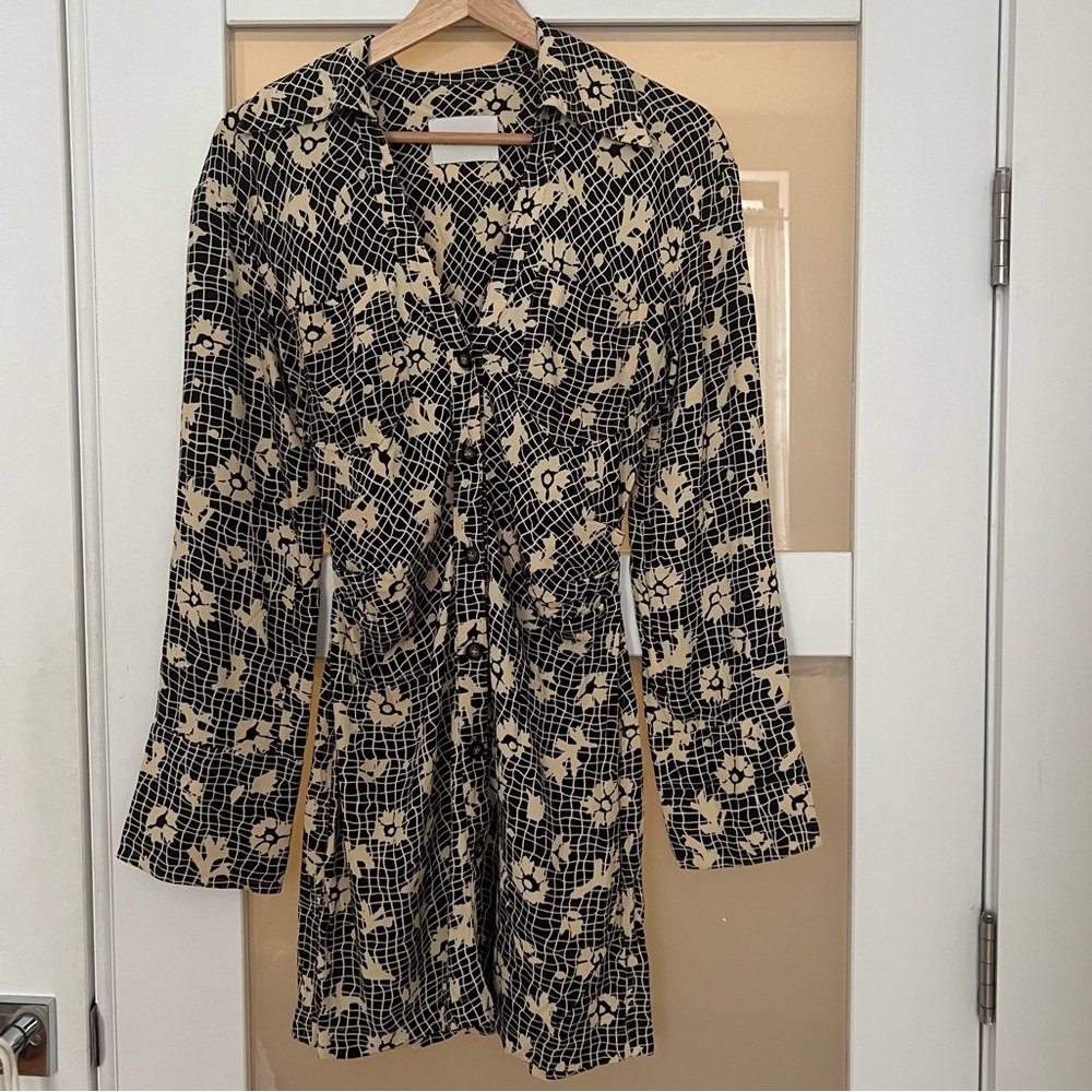 XS Brown Floral Nanushka Dress